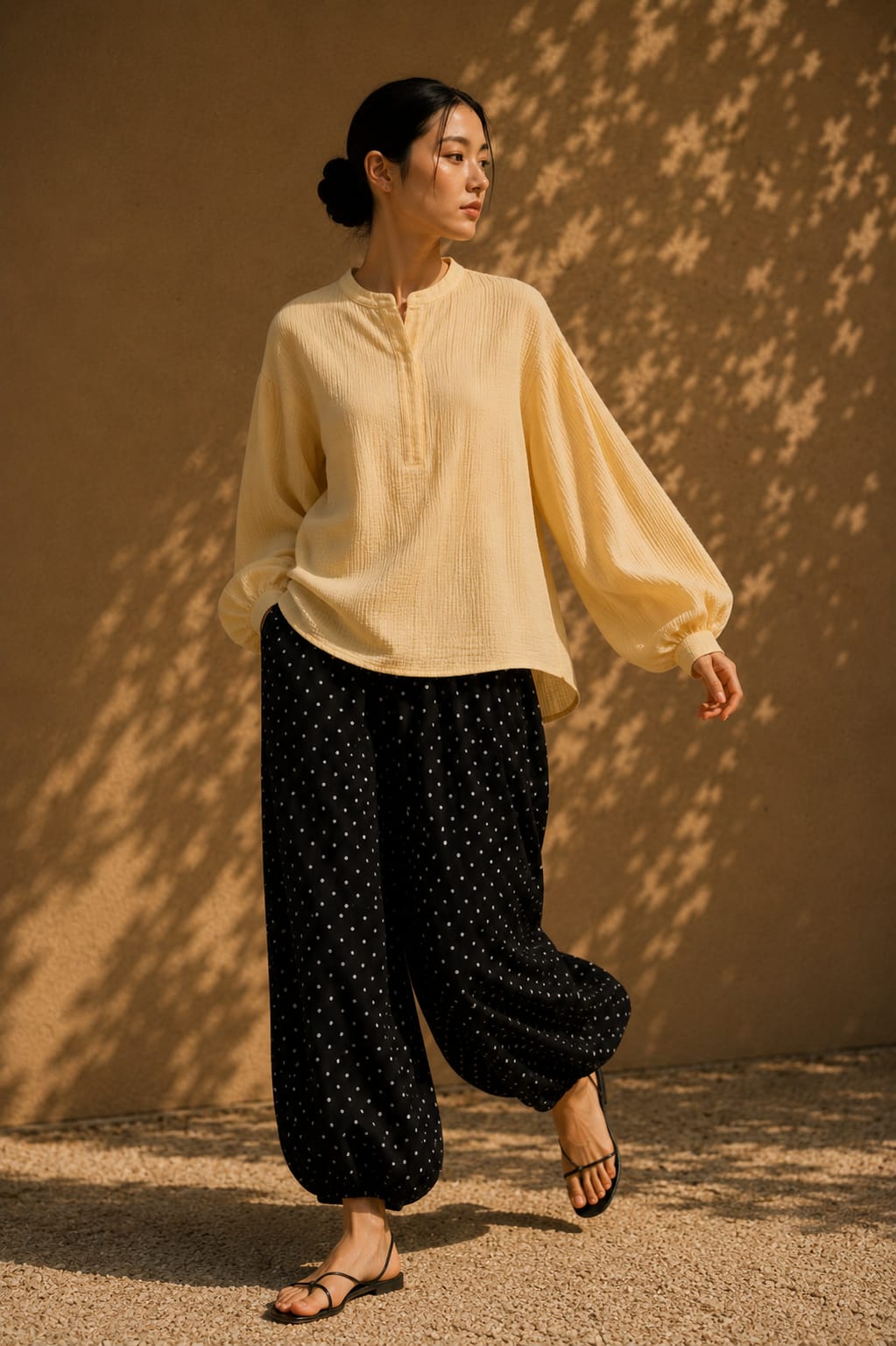 HARU Cotton Blouse - Butter Yellow