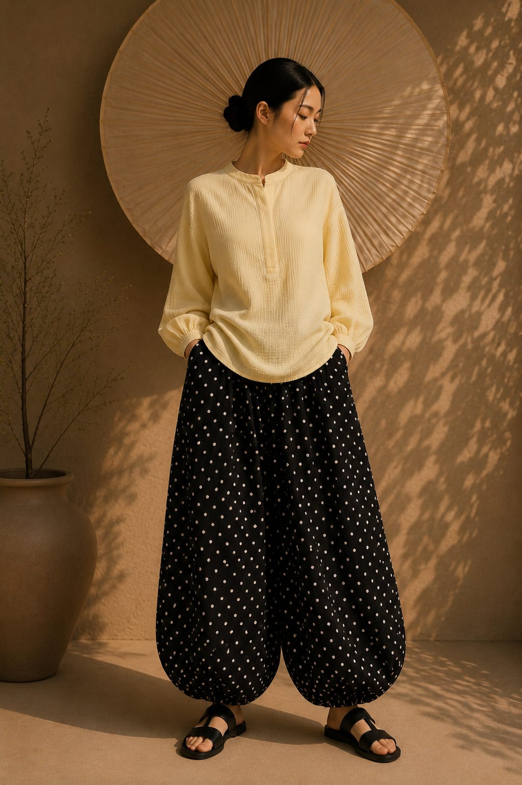 HARU Cotton Blouse - Butter Yellow