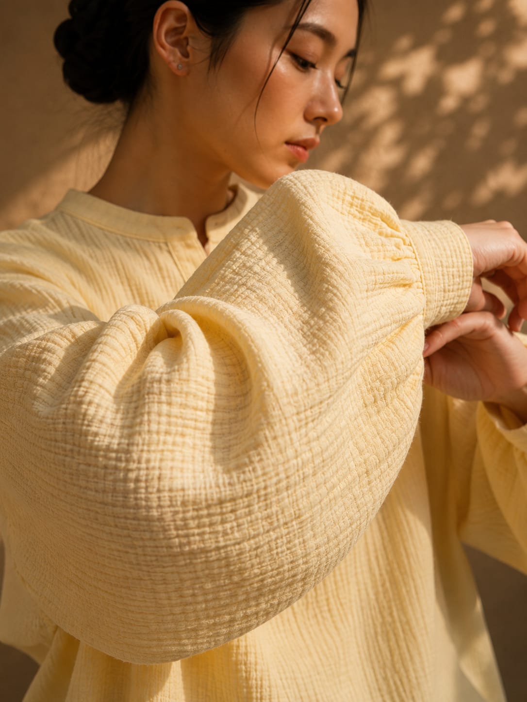 HARU Cotton Blouse - Butter Yellow