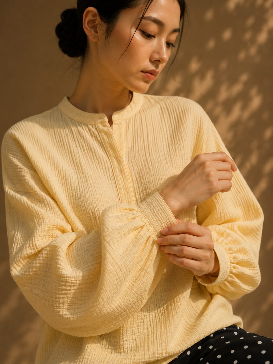 HARU Cotton Blouse - Butter Yellow