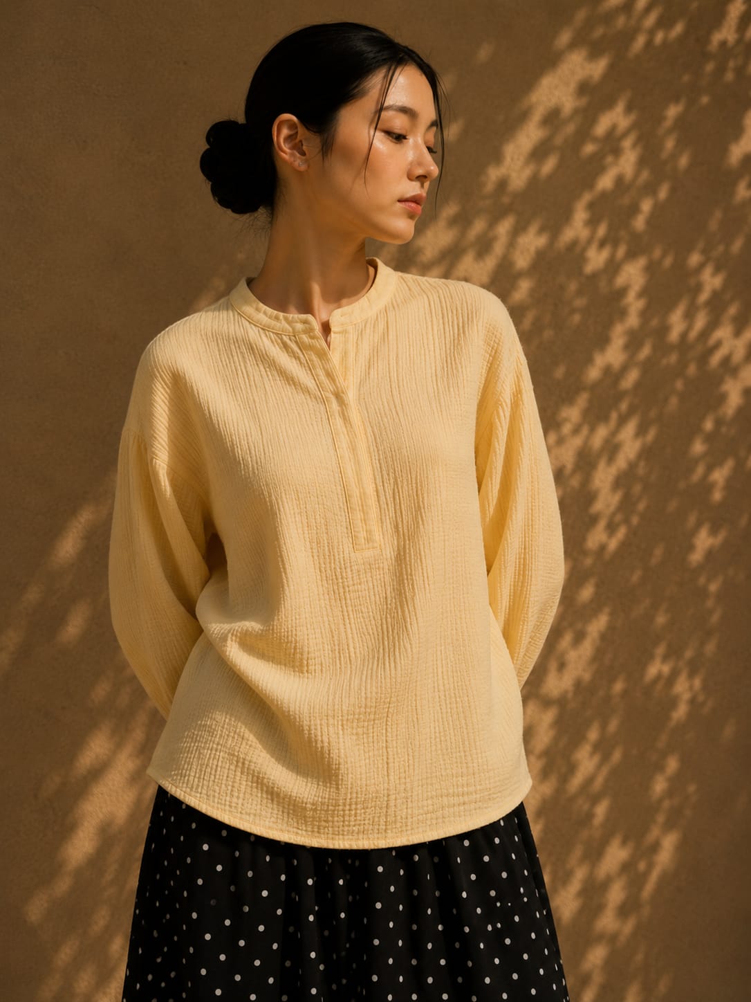 HARU Cotton Blouse - Butter Yellow